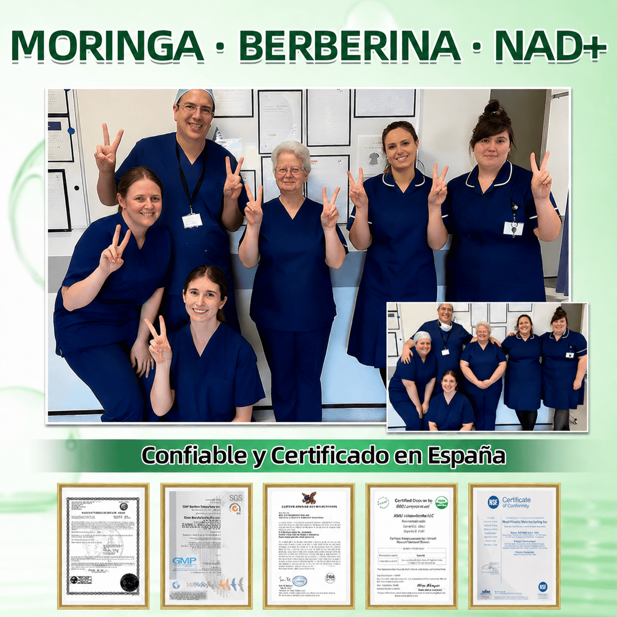 Parche avanzado de microagujas Glorenda® con moringa, berberina y NAD+ 10 en 1 Nano 🇪🇸
